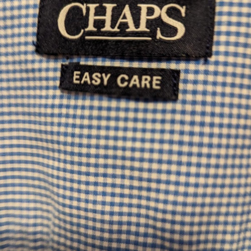 Chaps Colorblock Gingham Preppy Patchwork Button … - image 6